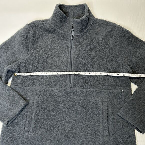 Free Fly Freefly Women’s Bamboo Sherpa Fleece Half Zip Pullover Large Grey Blue - Picture 8 of 10
